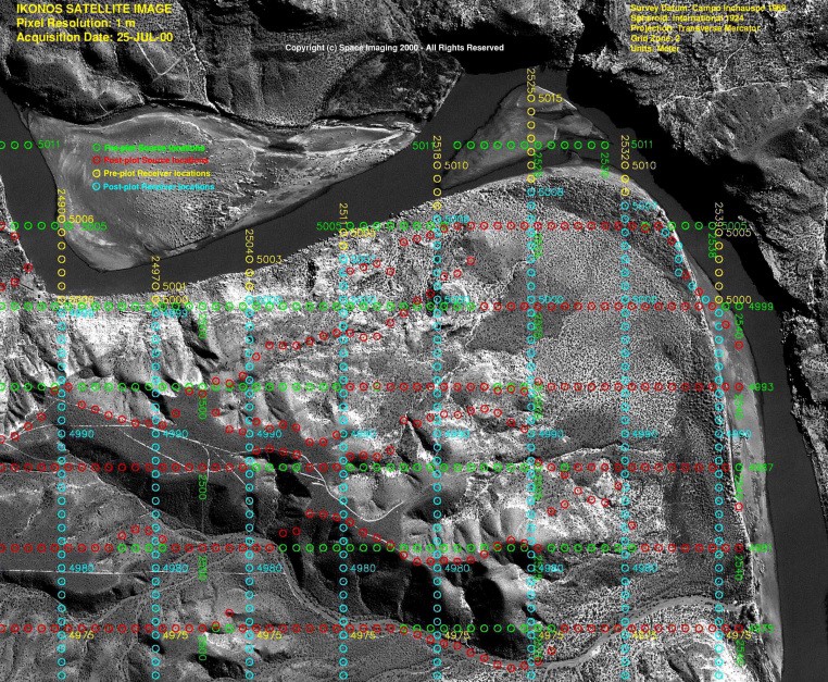 IKONOS Satellite Image for 3D seismic data acquisition (Neuquén Basin, Argentina)
